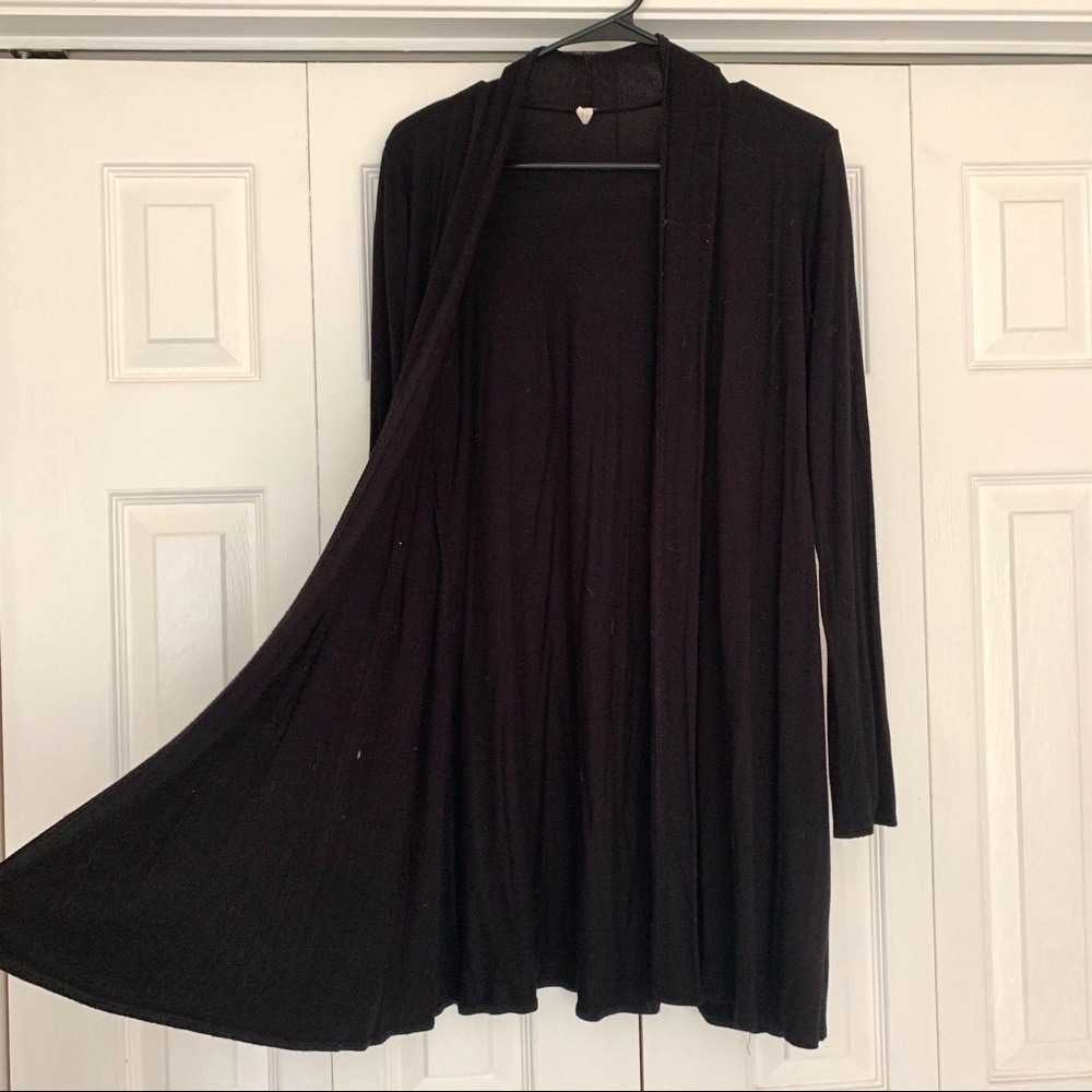 PinkBlush Black Cotton Cardigan